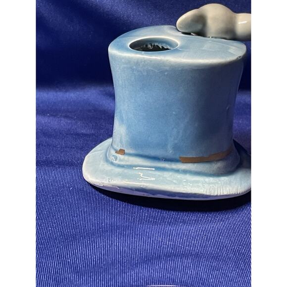 Porcelain Napcoware Top Hat with Grey Mouse Toothpick Holder - Picture 6 of 7